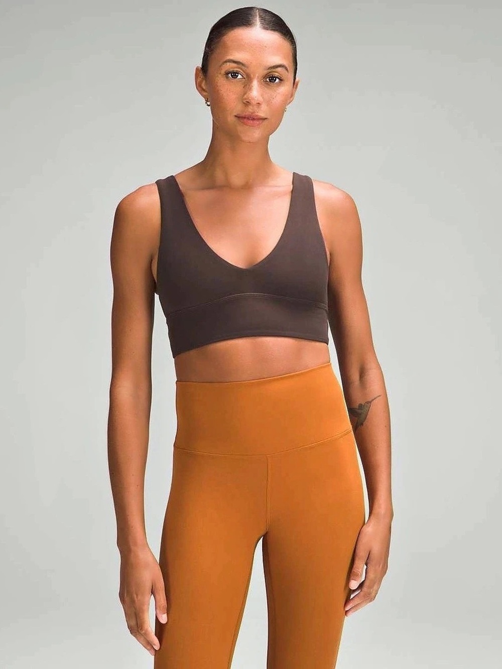 lululemon Align V-Neck Bra A/B Cup in Espresso, Size 8
